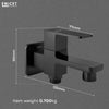 2 in 1 Black Bathroom Tap - ENICET Brass Two Way Bib Cock