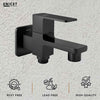 2 in 1 Black Bathroom Tap - ENICET Brass Two Way Bib Cock