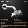 Black Overhead Rain Shower - ENICET 4 Inch Square ABS Head