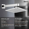 Enicet High Flow Single Lever Diverter Set, 6 Inch Overhead Shower Shower, Rain Flow Overhead Shower,rust-resistant, Chrome Plated, Bathroom Shower System, Bathroom Mixer Tap, Full Set