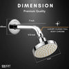 Round Rain Shower Head - ENICET 4 Inch Silver ABS Overhead Shower