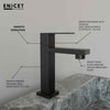 Matte Black Basin Tap - ENICET 6 Inch High Neck Pillar Cock