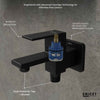 2 in 1 Black Bathroom Tap - ENICET Brass Two Way Bib Cock