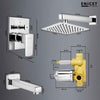 Enicet High Flow Single Lever Diverter Set, 6 Inch Overhead Shower Shower, Rain Flow Overhead Shower,rust-resistant, Chrome Plated, Bathroom Shower System, Bathroom Mixer Tap, Full Set