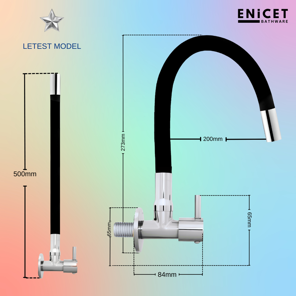 Flexible Kitchen Sink Faucet - ENICET 360° Swivel Brass Tap - Enicet Bathware