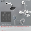 Wall Mixer with Shower - ENICET Rust-Resistant 3-in-1 Tap Set - Enicet Bathware