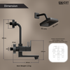 Enicet Wall Mixer with Overhead Shower Set - Matte Black - Enicet Bathware