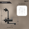 Enicet Wall Mixer with Diverter & - Matte Black - Enicet Bathware