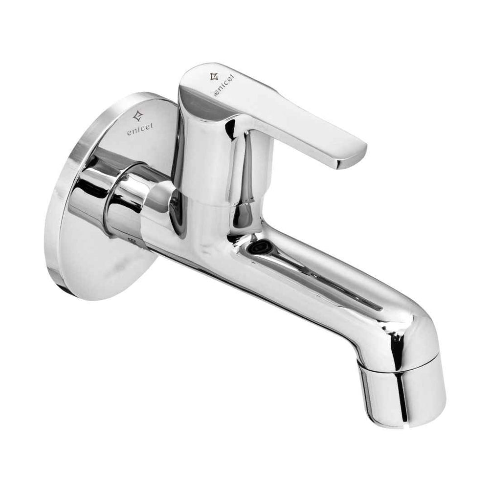 Bib Cock Long Body With Wall Flange – Premium Brass Bathroom Tap | Enicet Bathware