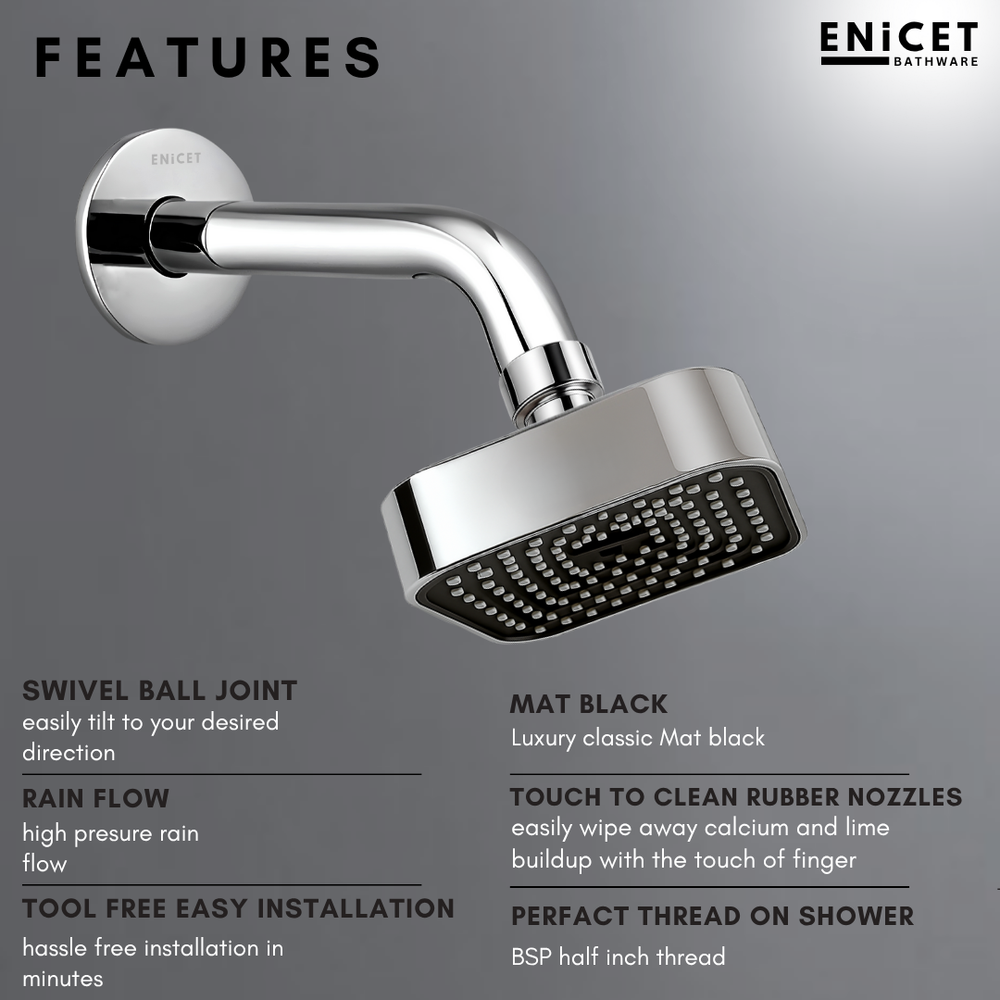 High Flow Diverter Set - ENICET Brass Chrome Bathroom Shower System - Enicet Bathware