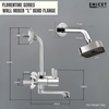 Brass Wall Mixer with Shower - ENICET 2-in-1 Chrome Set - Enicet Bathware
