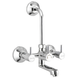 ENICET Brass Wall Mixer with 190mm Long Bend Pipe, Chrome Finish, Wall Mixer for Bathroom, Water Mixer Tap