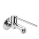 Enicet Bib Cock, Brass Build, Chrome Finish, Long Handle, Elbow/Wrist Operated, Sink Tap, Tap for Wash Basin