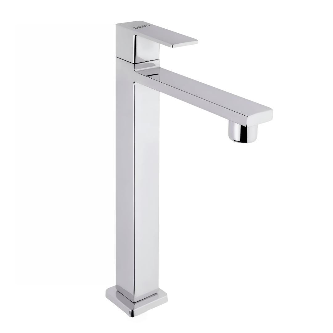 ENICET High Neck Pillar Cock, Chrome Finish, 12 inch Tall Extended Body, Foam Flow, Wash Basin Pillar Tap, Sink Tap for Kitchen and Bathroom