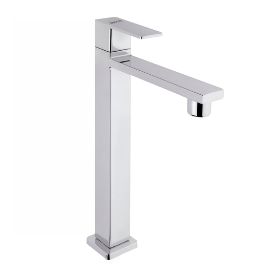 ENICET High Neck Pillar Cock, Chrome Finish, 12 inch Tall Extended Body, Foam Flow, Wash Basin Pillar Tap, Sink Tap for Kitchen and Bathroom