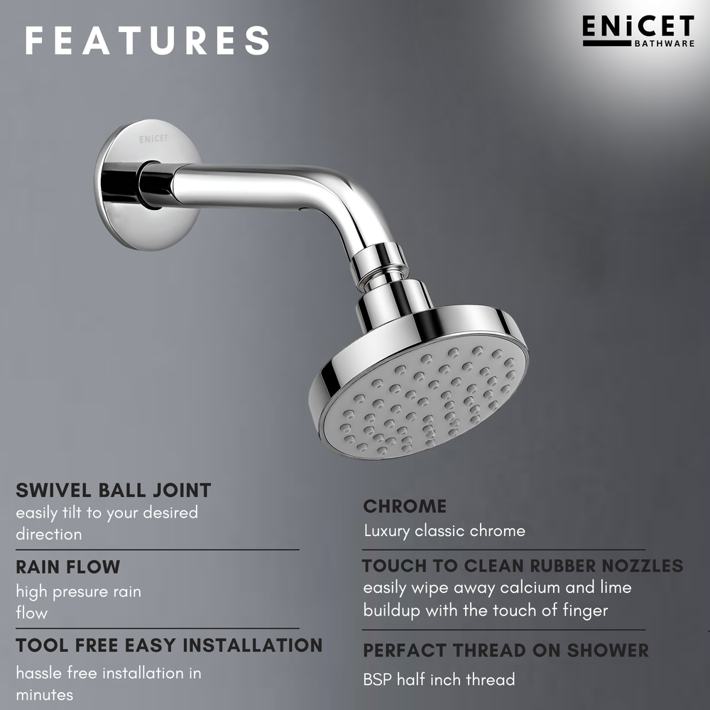 Brass High Flow Diverter Set - ENICET Chrome Shower System - Enicet Bathware