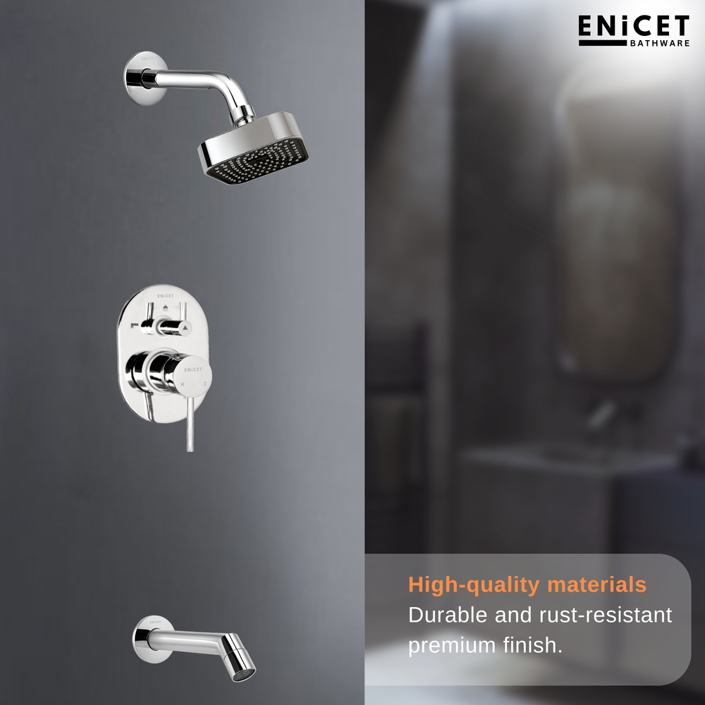 Brass High Flow Diverter Set - ENICET Chrome Shower System - Enicet Bathware