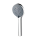 ENICET 5 Flow Function Hand Shower For Bathroom, Chrome Finish, ABS Handheld Shower Head Only, Round