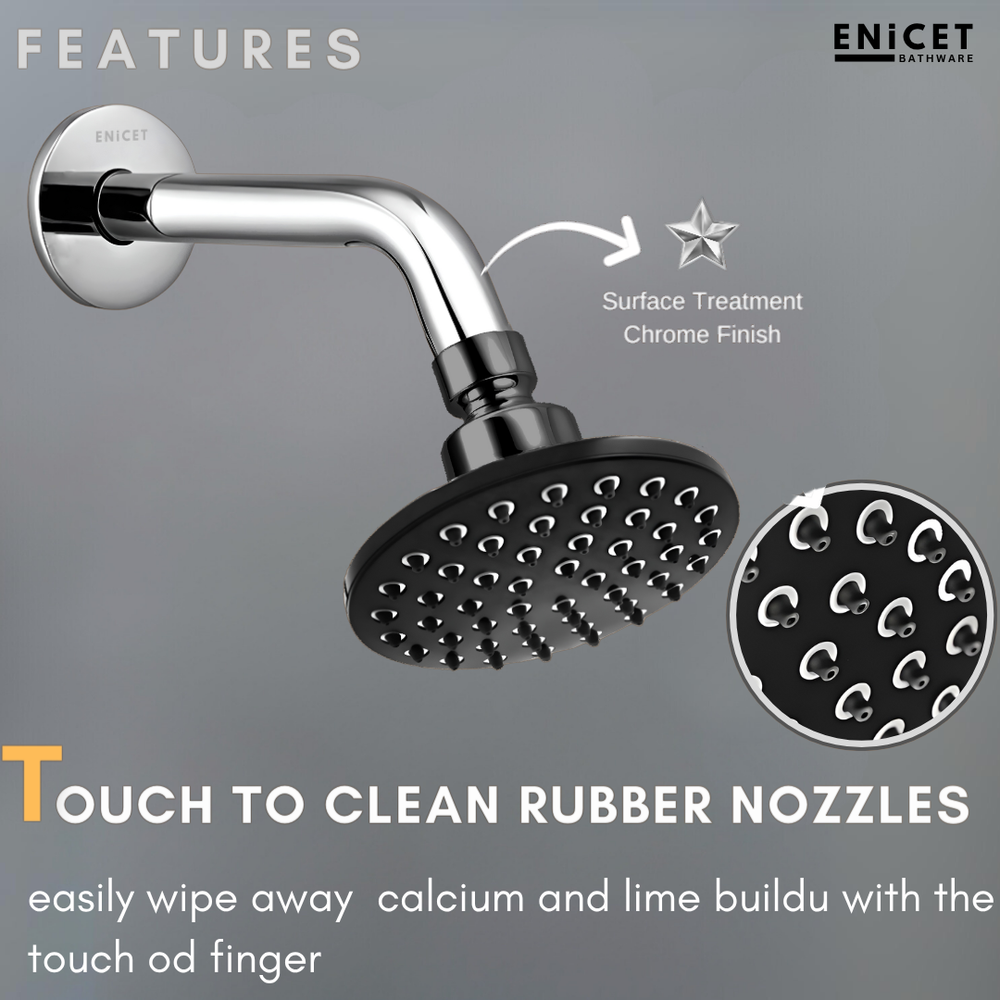 Brass Wall Mixer with Shower - ENICET Chrome Bathroom Set - Enicet Bathware