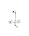 Wall Mixer 2 in 1 With Bend For Overhead Shower | Chrome Finish | Enicet - Enicet Bathware