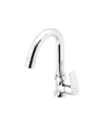 Swan Neck Pillar tap| Deck Mounted Basin Tap | Chrome Finish | Enicet - Enicet Bathware
