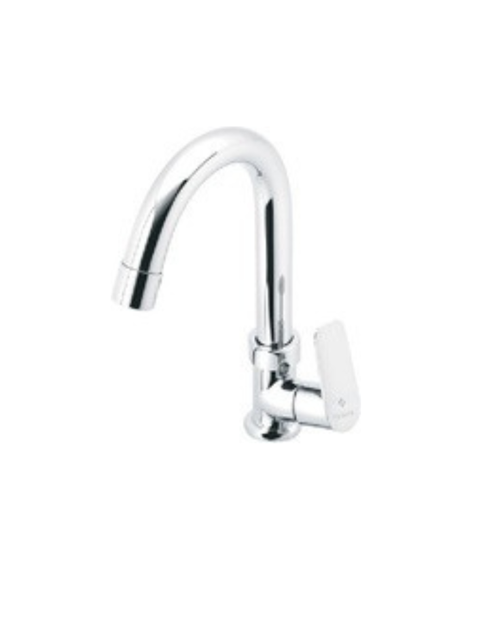 Swan Neck Pillar tap| Deck Mounted Basin Tap | Chrome Finish | Enicet - Enicet Bathware