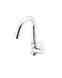 Swan Neck Pillar Cock | Deck Mounted Basin Tap | Chrome Finish | Enicet