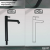 Black High Neck Pillar Tap - ENICET 12-Inch Matte Black Basin Faucet - Enicet Bathware