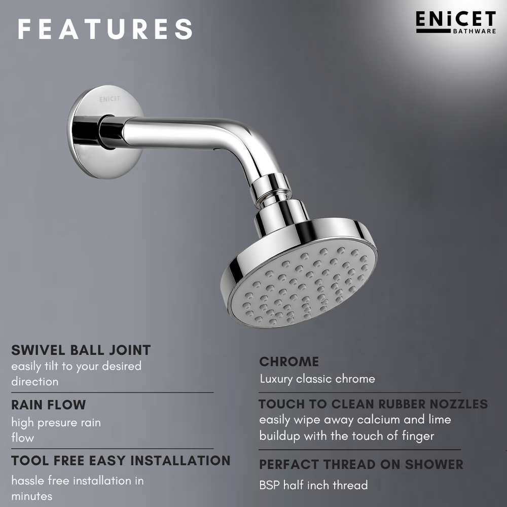 High Flow Diverter Set - ENICET Brass Chrome Bathroom Shower System - Enicet Bathware