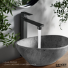 ENICET Black High Neck Pillar Cock, Matte Black Finish, 12 Inch Tall Extended Body, Foam Flow Tap for Kitchen and Bathroom - Enicet Bathware