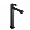 ENICET Black High Neck Pillar Cock, Matte Black Finish, 12 Inch Tall Extended Body, Foam Flow Tap for Kitchen and Bathroom - Enicet Bathware