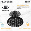 Overhead Round Shower Head - ENICET 5 Inch Chrome Rain Shower