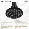 Overhead Round Shower Head - ENICET 5 Inch Chrome Rain Shower