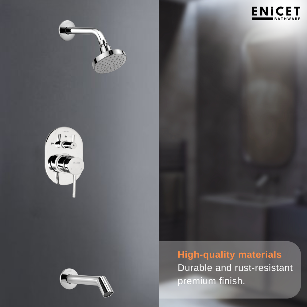 Brass High Flow Diverter Set - ENICET Chrome Shower System - Enicet Bathware