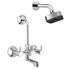 Brass Wall Mixer with Shower - ENICET 2-in-1 Chrome Set - Enicet Bathware